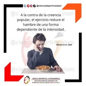 El ejercicio reduce el hambre de una dependiente de la intensidad