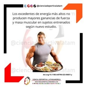 Excedentes de energía más altos no producen mayores ganancias de fuerza y masa muscular