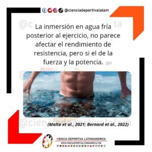Imersión en el Agua Posterior al Ejercicio, entrenamiento deportivo
