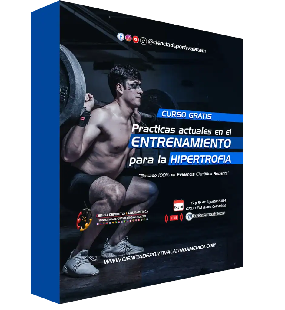 Aprendizaje gratuito de entrenamiento para hipertrofia basado en evidencia científica moderna, en vivo los días 15 y 16 de agosto a las 7:00 pm hora Colombia.